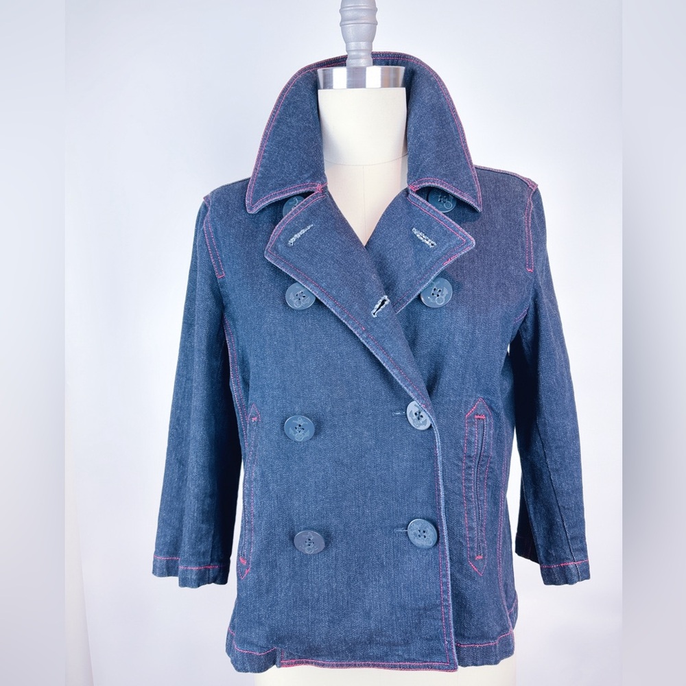 Ralph Lauren Denim Sailer Pea Jacket Size L - Picture 2 of 8